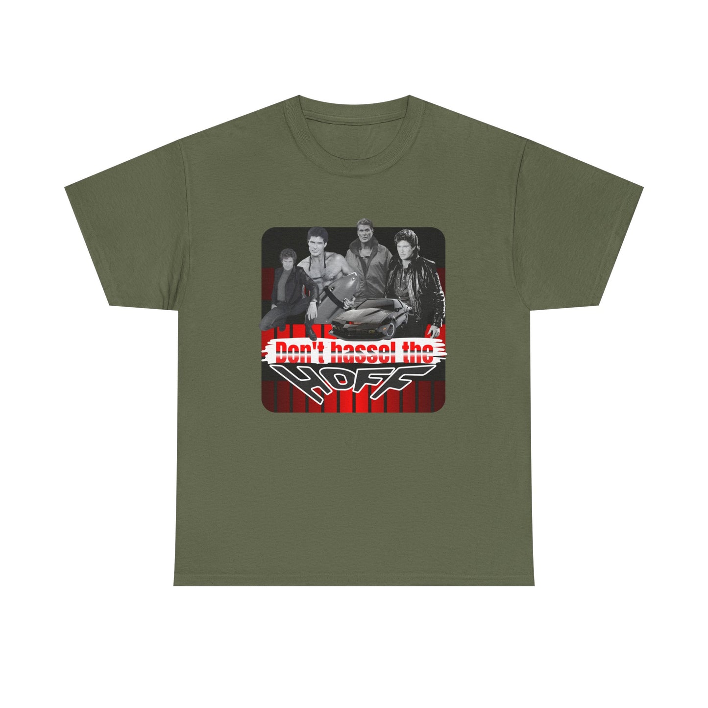 Don't Hassel the Hoff Unisex Heavy Cotton Tee | Retro humor shirt for fans