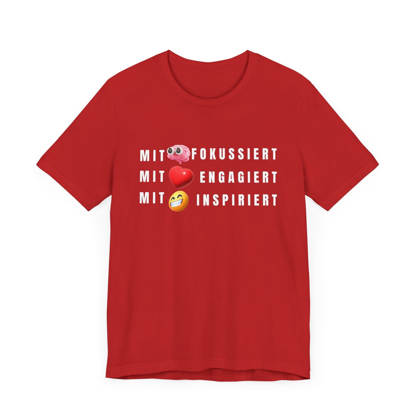 Inspirational Emoji T-Shirt Herz - Hirn - Humor - Heart - Mind - Humor