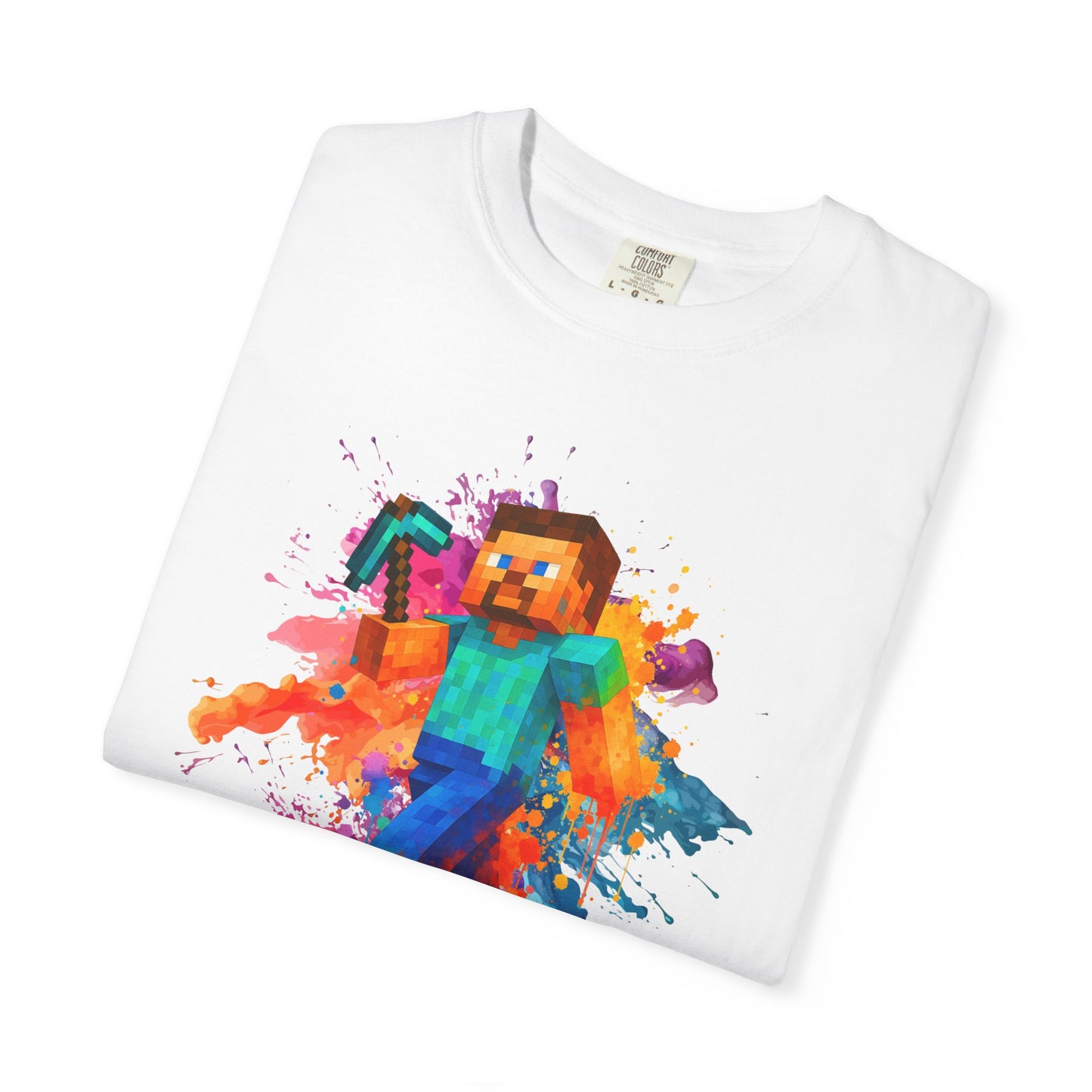 Colorful Gamer T-Shirt - Back to Different Minecraft Design