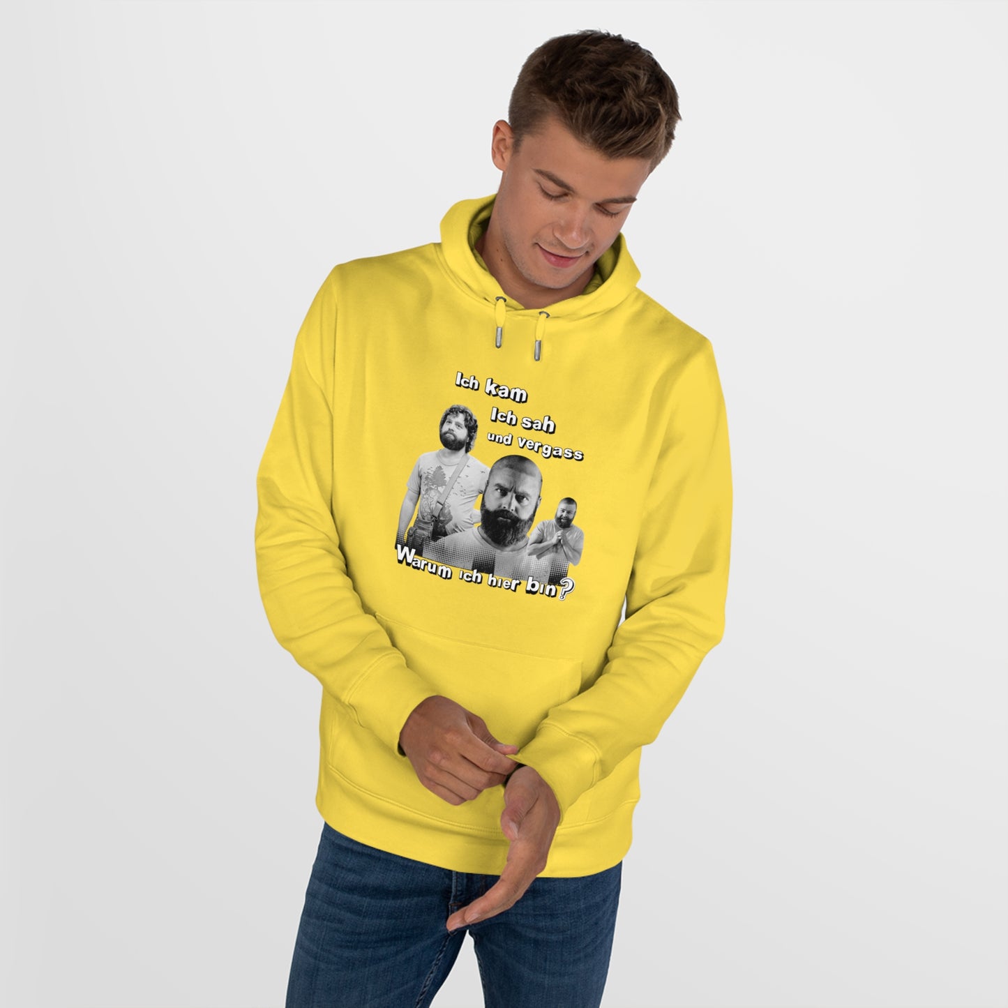 Hoodie Unisex Joke Alan Garner – I came, I saw, and I forgot – Why I am here!