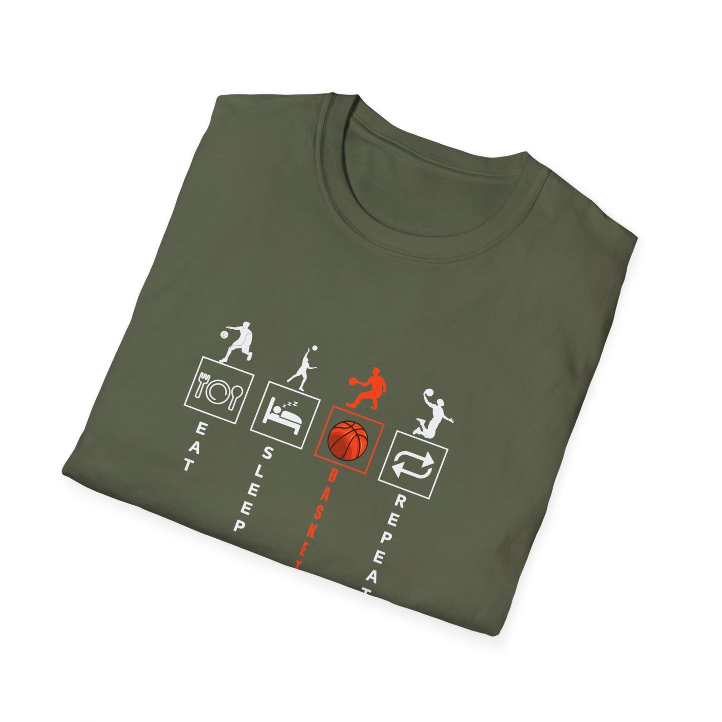 Basketball Life Unisex T-Shirt - Eat, Sleep, Basketball, Repeat