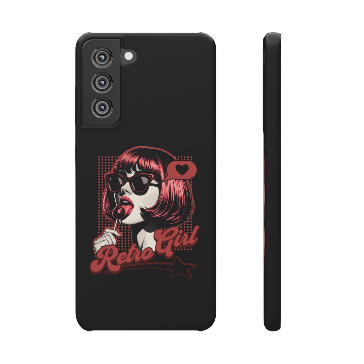 Retro Girl Snap Case Handyhülle