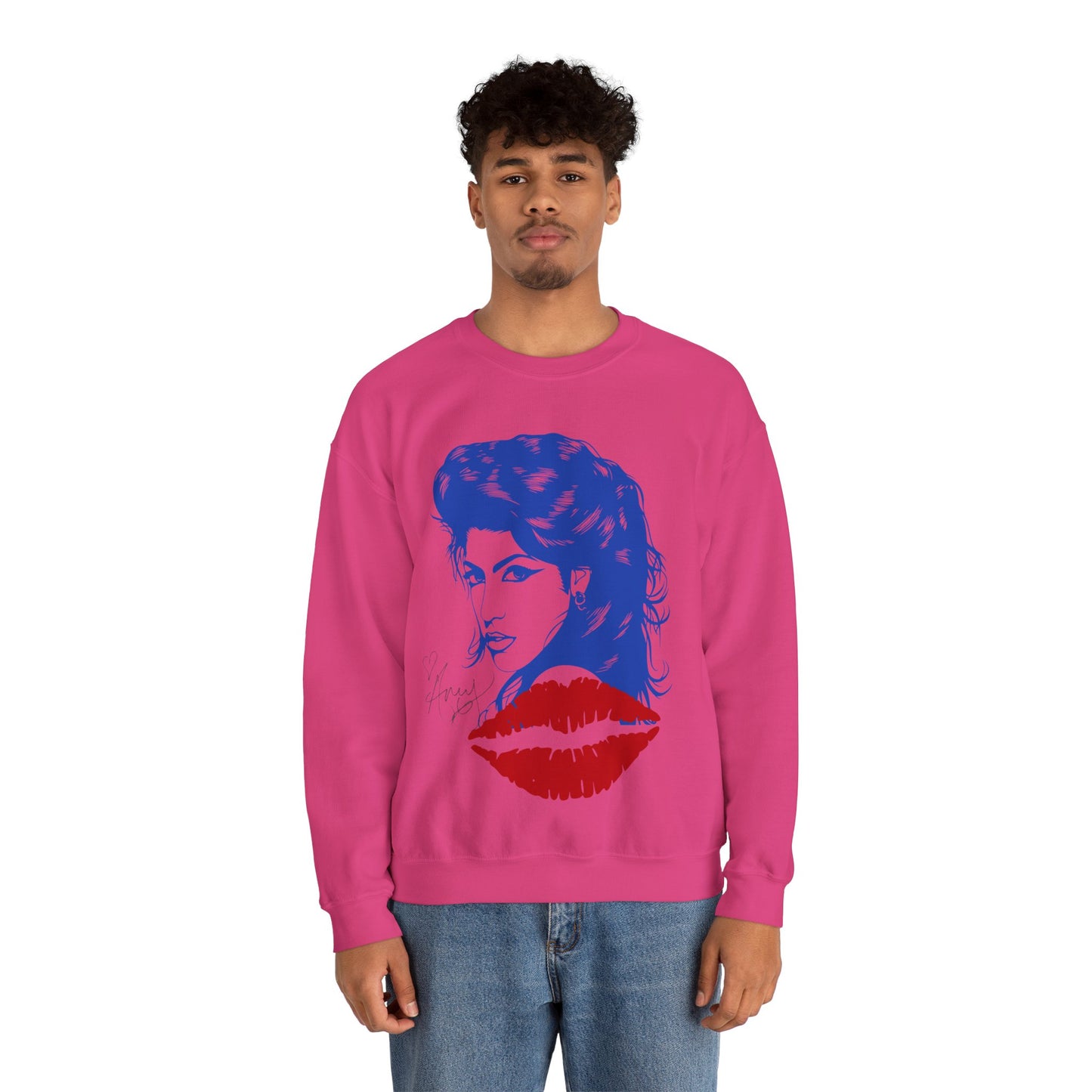 Amy Retro Kiss Graphic Hooded Sweatshirt for Fashion Lovers