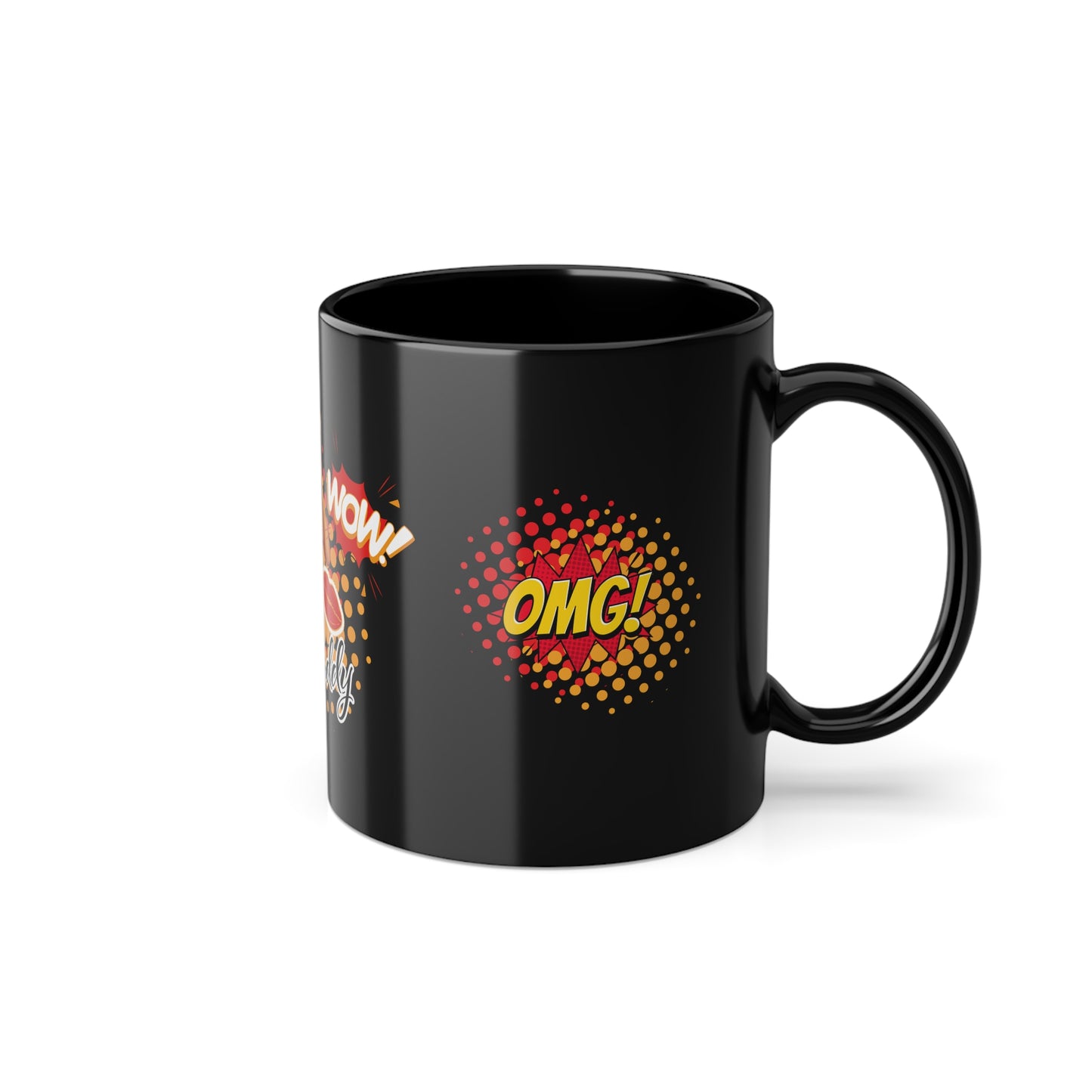 Vintage Inspired Black Coffee Mug - "Yes Daddy" Cup