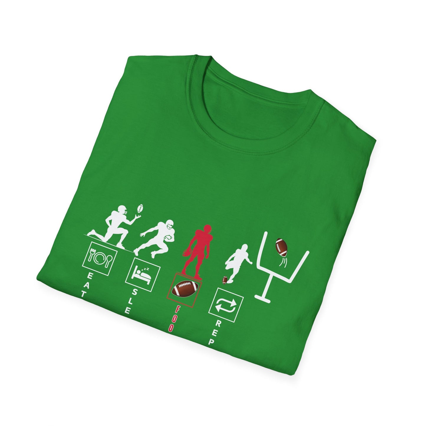 Football Life Unisex T-Shirt - Eat, Sleep, Football, Repeat