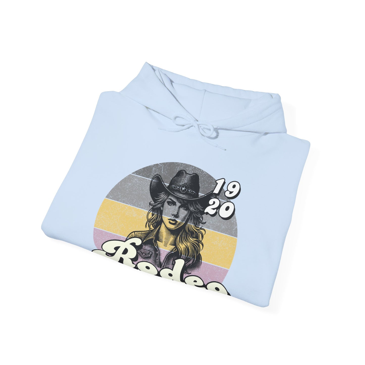 Rodeo Cowgirl Hooded HOODIE - Unisex Heavy Blend⢠- Retro Style