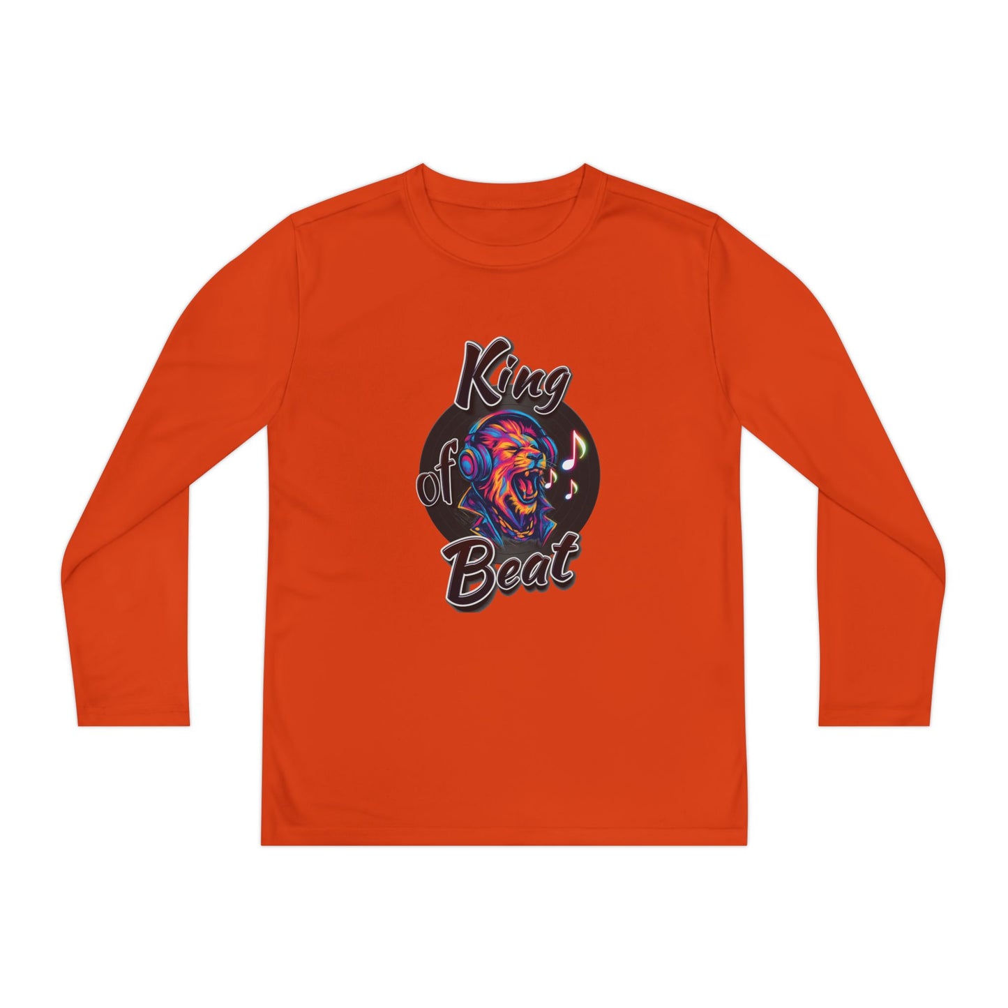 King of Beat Youth Long Sleeve Tee - Perfect for Young Musicians!