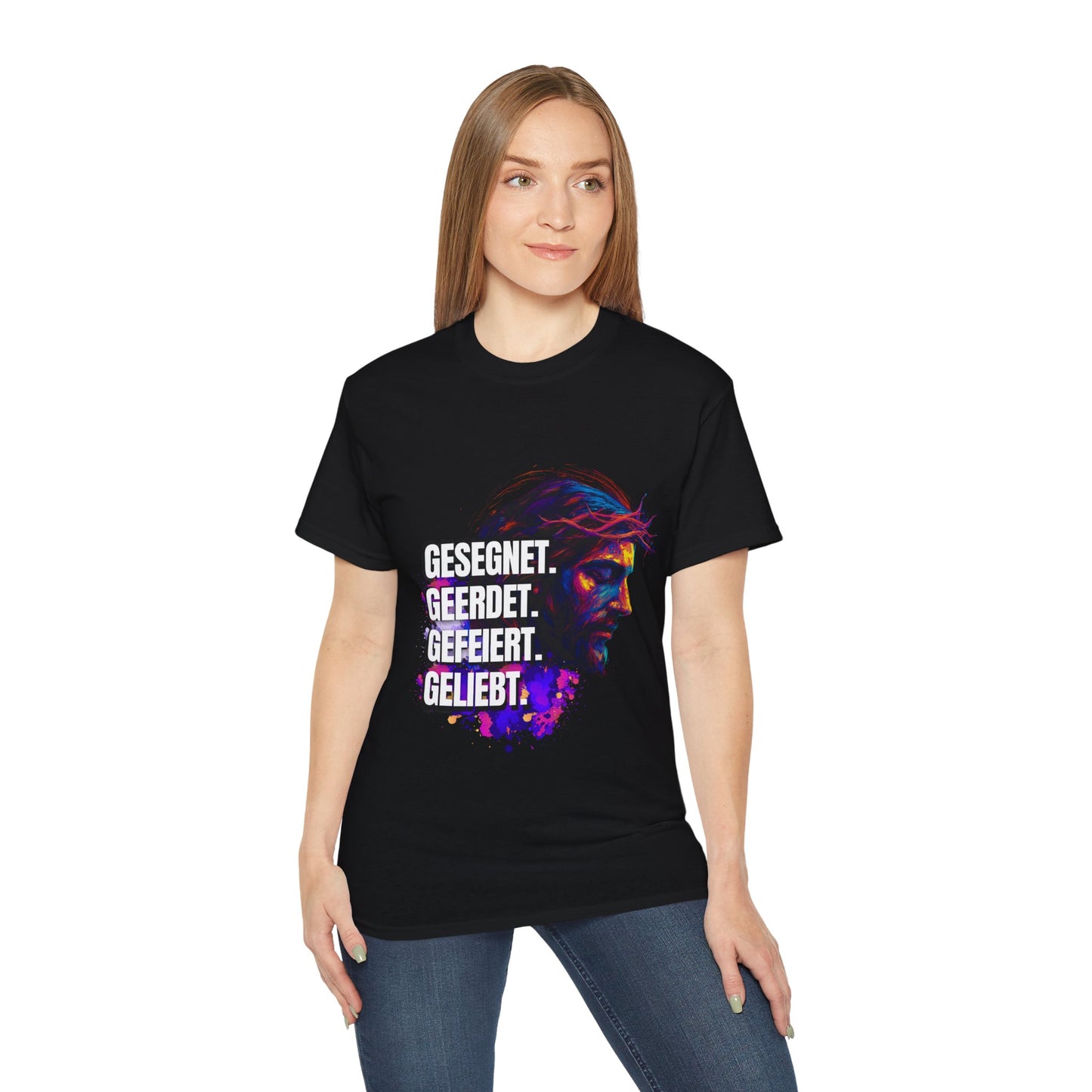 Gesegnet. Geerdet. Gefeiert. Geliebt - Jesus Shirt