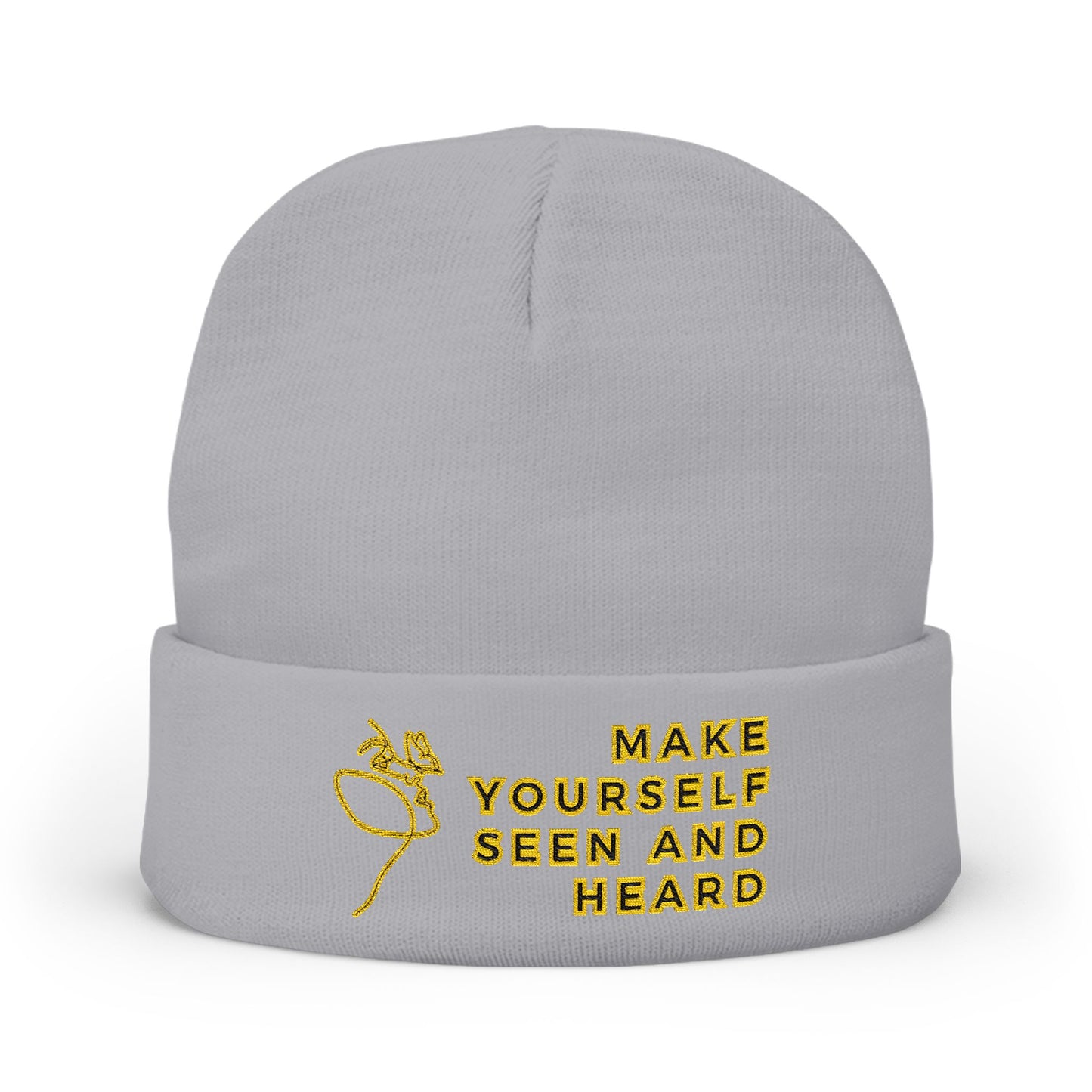 Make yourself seen and heard - Beanie, Knit Beanie, Custom Beanie Hat