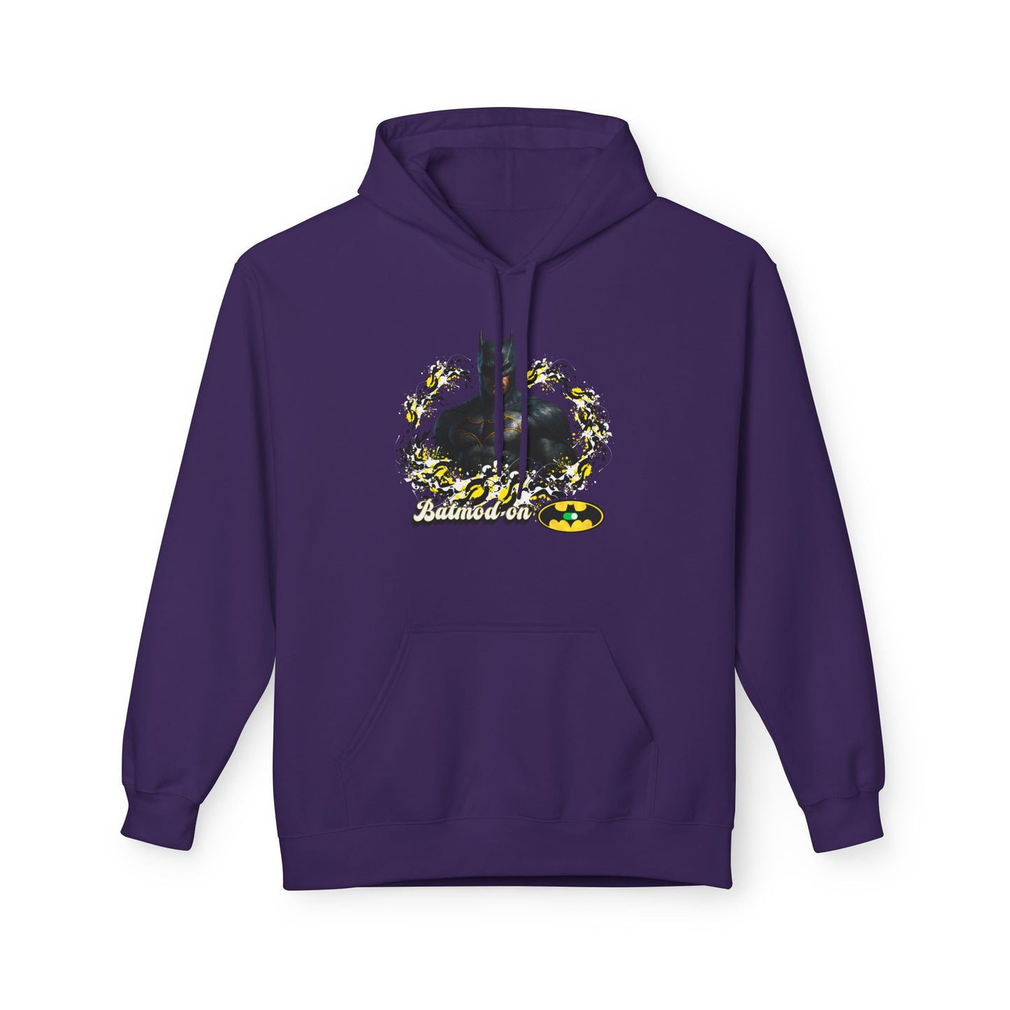 Batman-Inspired Unisex Fleece Hoodie, "Batmod on"