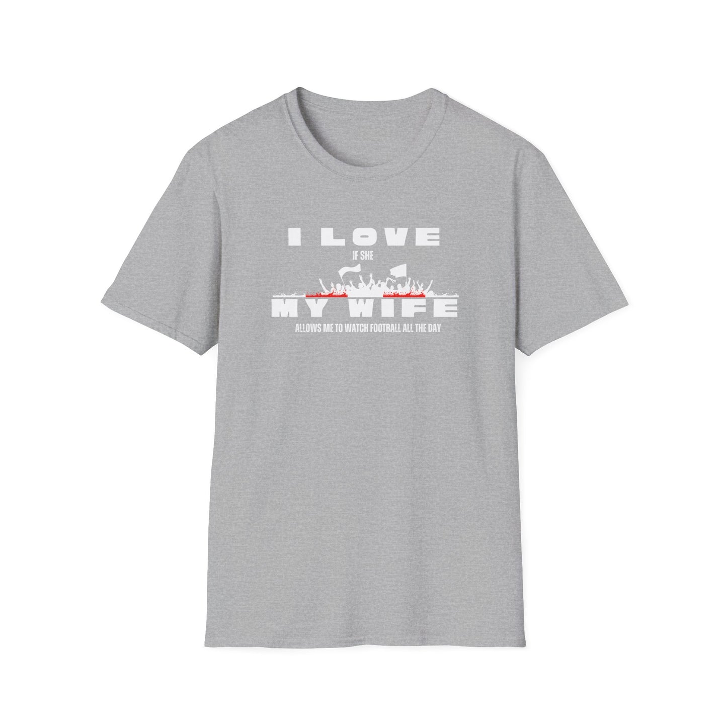 Minimalist Red Graphic Unisex T-Shirt - I love my wife