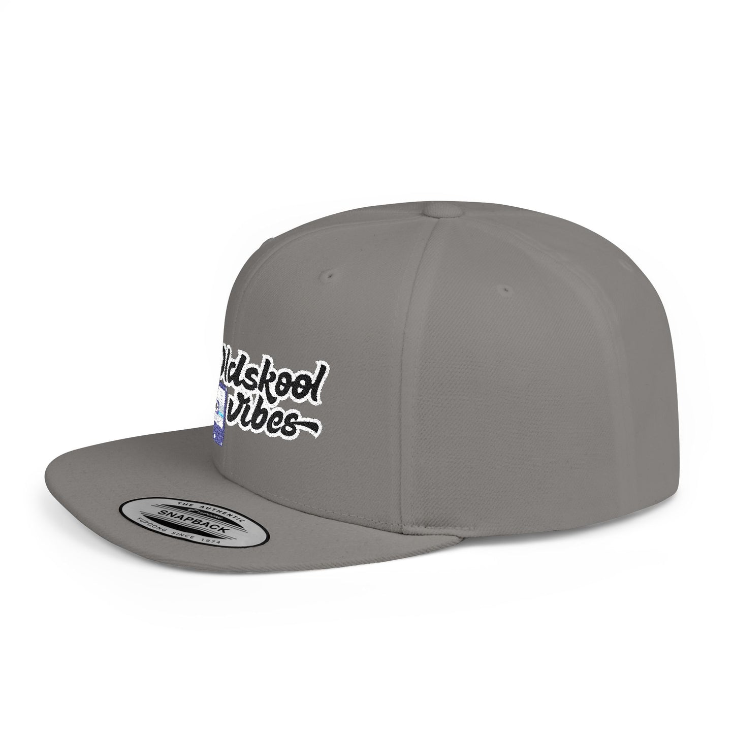 Oldschool Vibes Flat Bill Snapback Cap | Retro Style Hat for Casual Wear