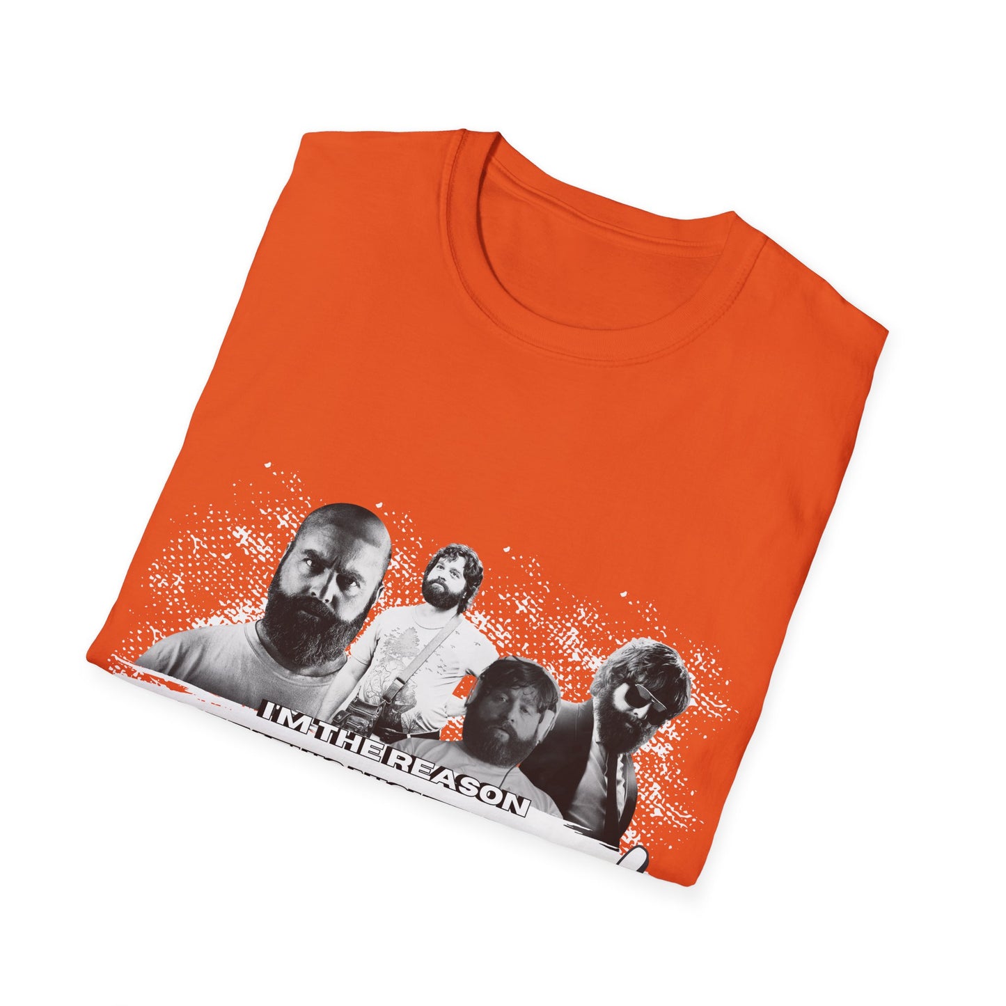 I am the reason why this night...Retro Graphic Unisex Softstyle T-Shirt - Hangover Alan