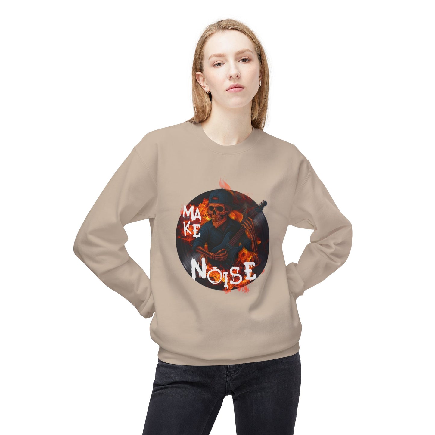 Make Noise Graphic Fleece Sweatshirt - Unisex Midweight Crewneck
