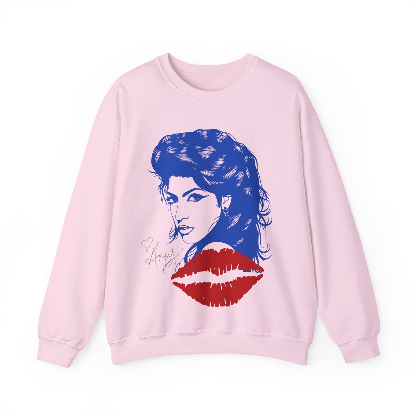 Amy Retro Kiss Graphic Hooded Sweatshirt for Fashion Lovers