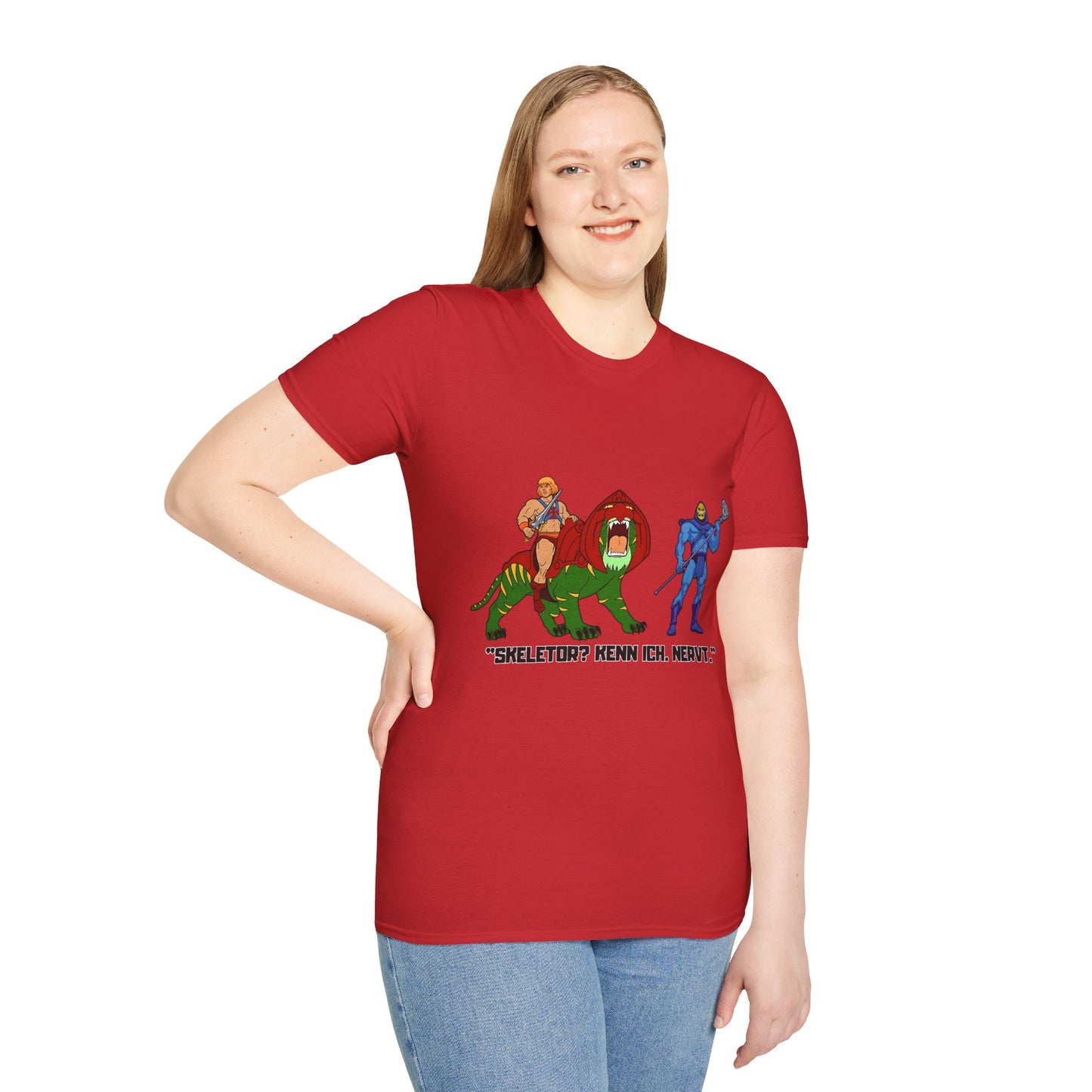 He-Man Retro Graphic Tee, Unisex Softstyle Shirt for Fans, Vintage Cartoon Apparel, Gift for Geeks, Nostalgic T-Shirt