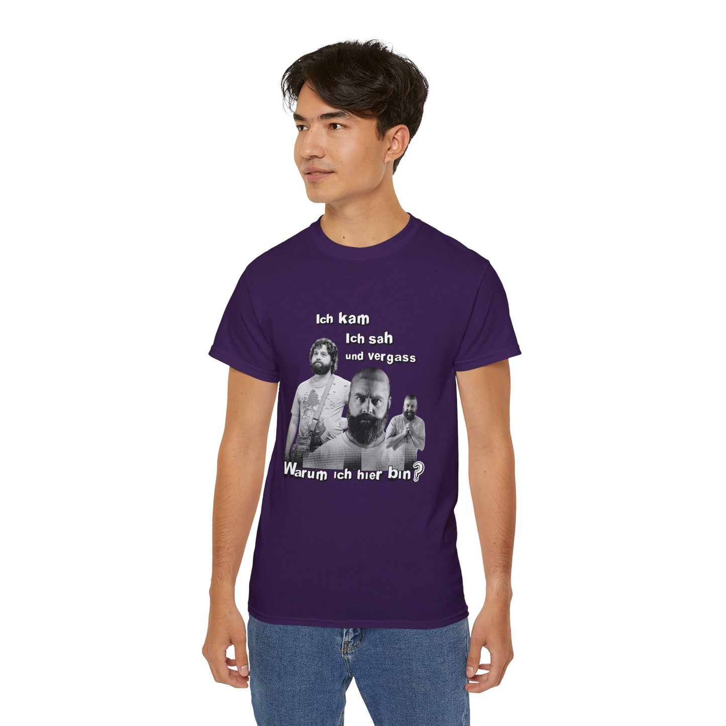 T ShirtUnisex Witz Alan Garner– Ich kam ich sah und vergaß - Warum ich hier bin!