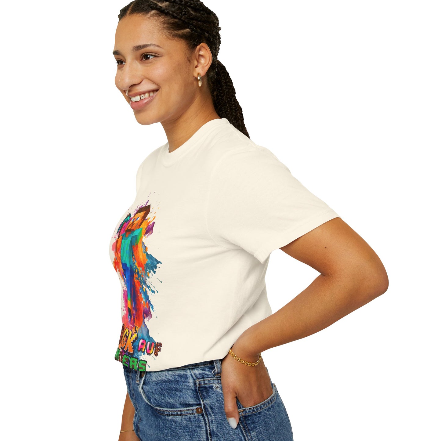 Colorful Gamer T-Shirt - Back to Different Minecraft Design