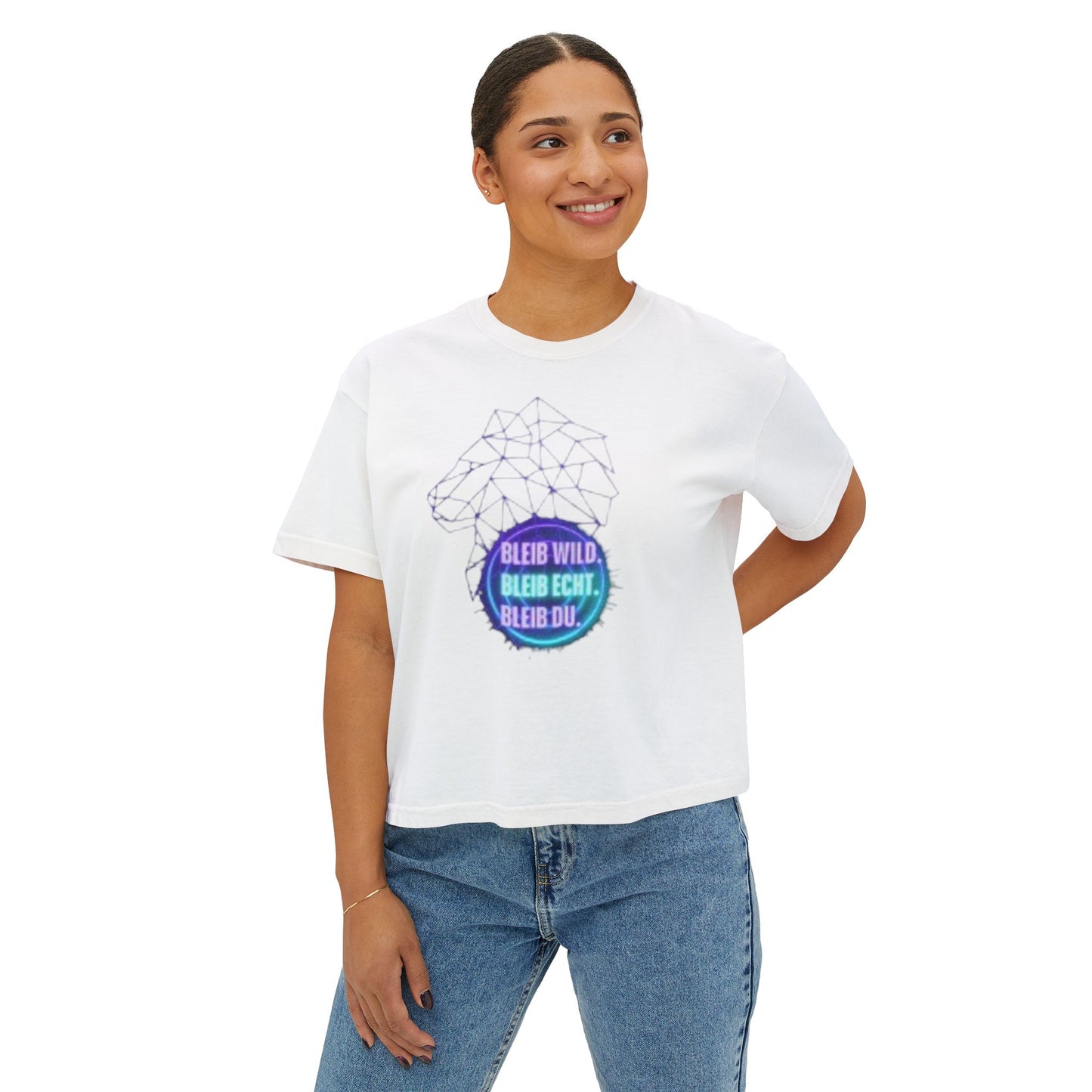 Wild Spirit Women's Boxy Tee | Motivational Graphic Top | Casual Wear, Gift for Nature Lovers, Birthday, Inspirational Tees
