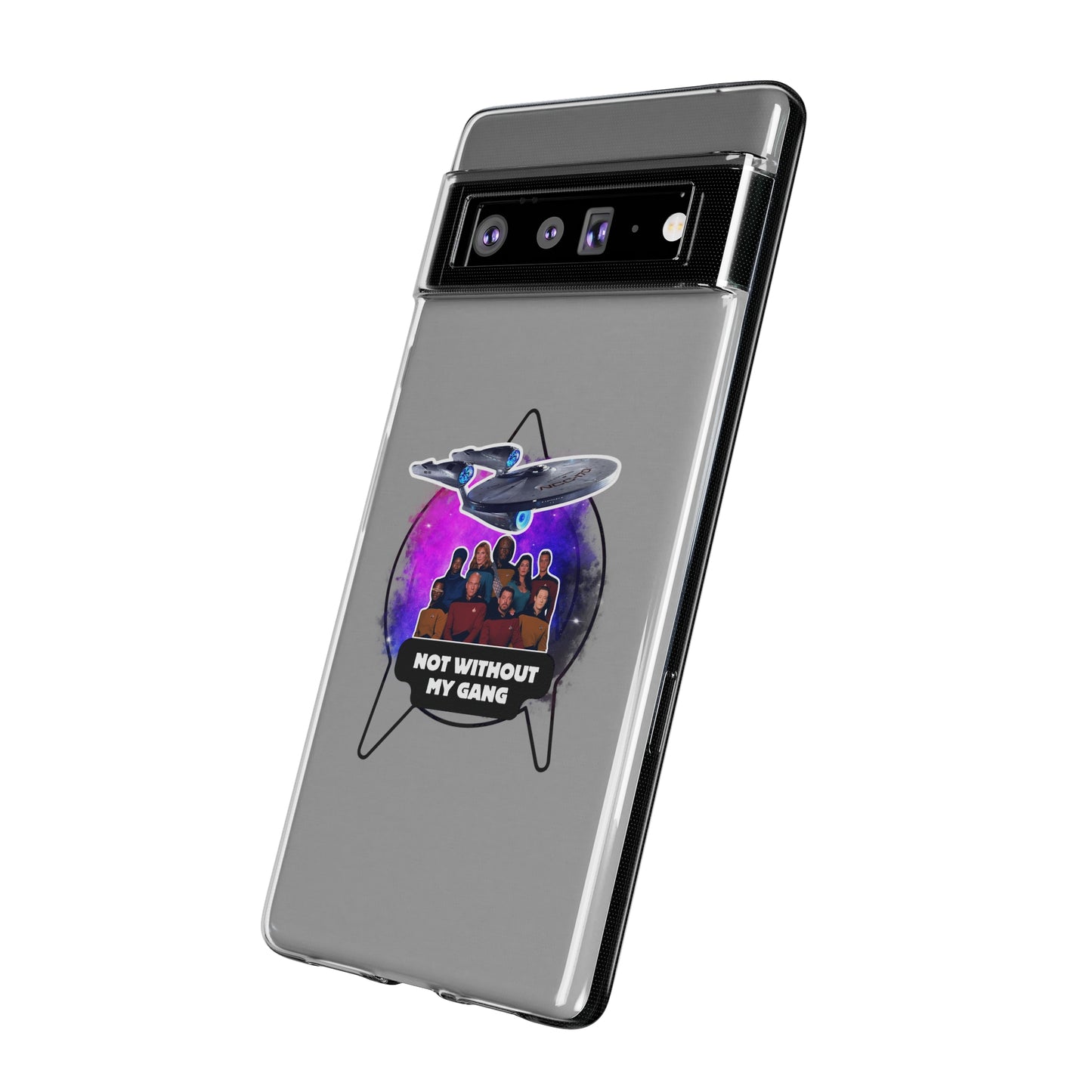 Galaxy-Inspired Soft Phone Case - Not Without My Gang, Star Trek Lovers Handyhülle