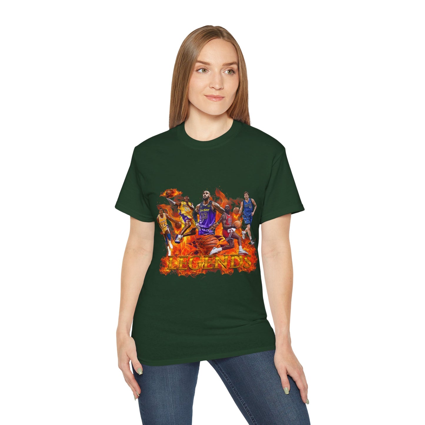 Basketball Legends, Cool Sports Shirt, Unisex Cotton T-Shirt