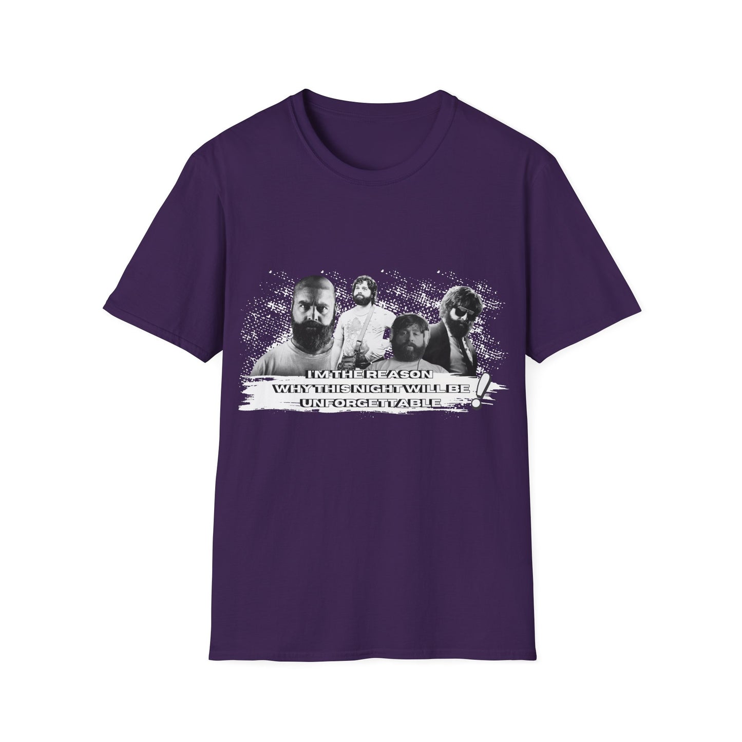 I am the reason why this night...Retro Graphic Unisex Softstyle T-Shirt - Hangover Alan