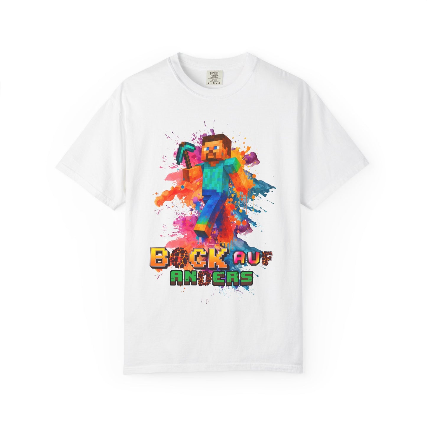 Colorful Gamer T-Shirt - Back to Different Minecraft Design