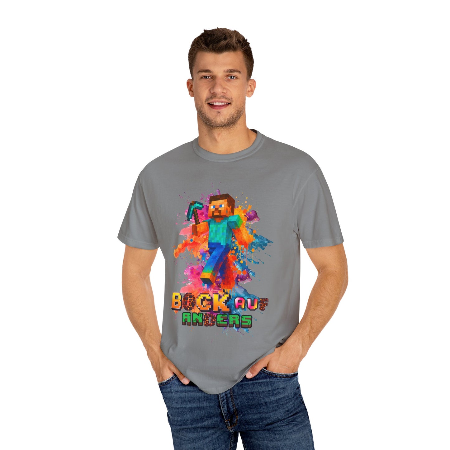 Colorful Gamer T-Shirt - Back to Different Minecraft Design