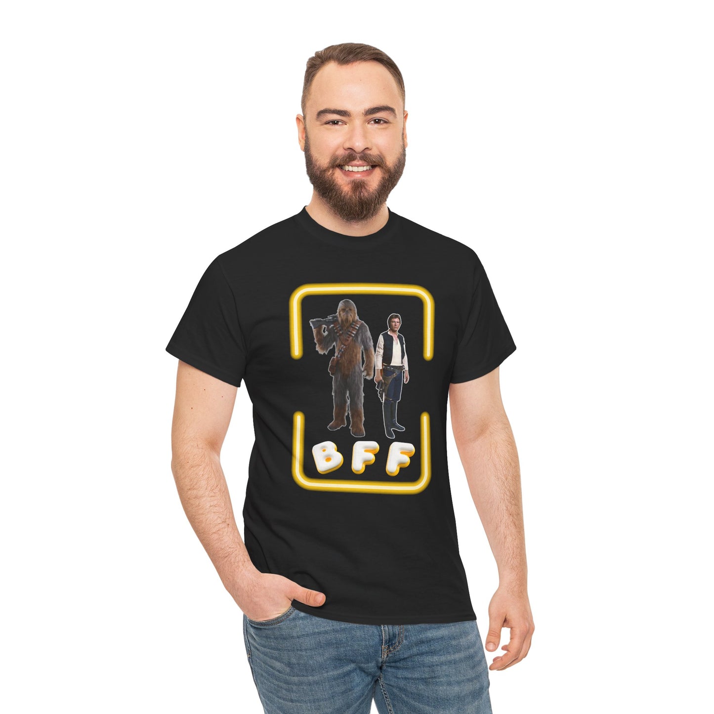 BFF Chewbacca & Han Solo Unisex Heavy Cotton Shirt