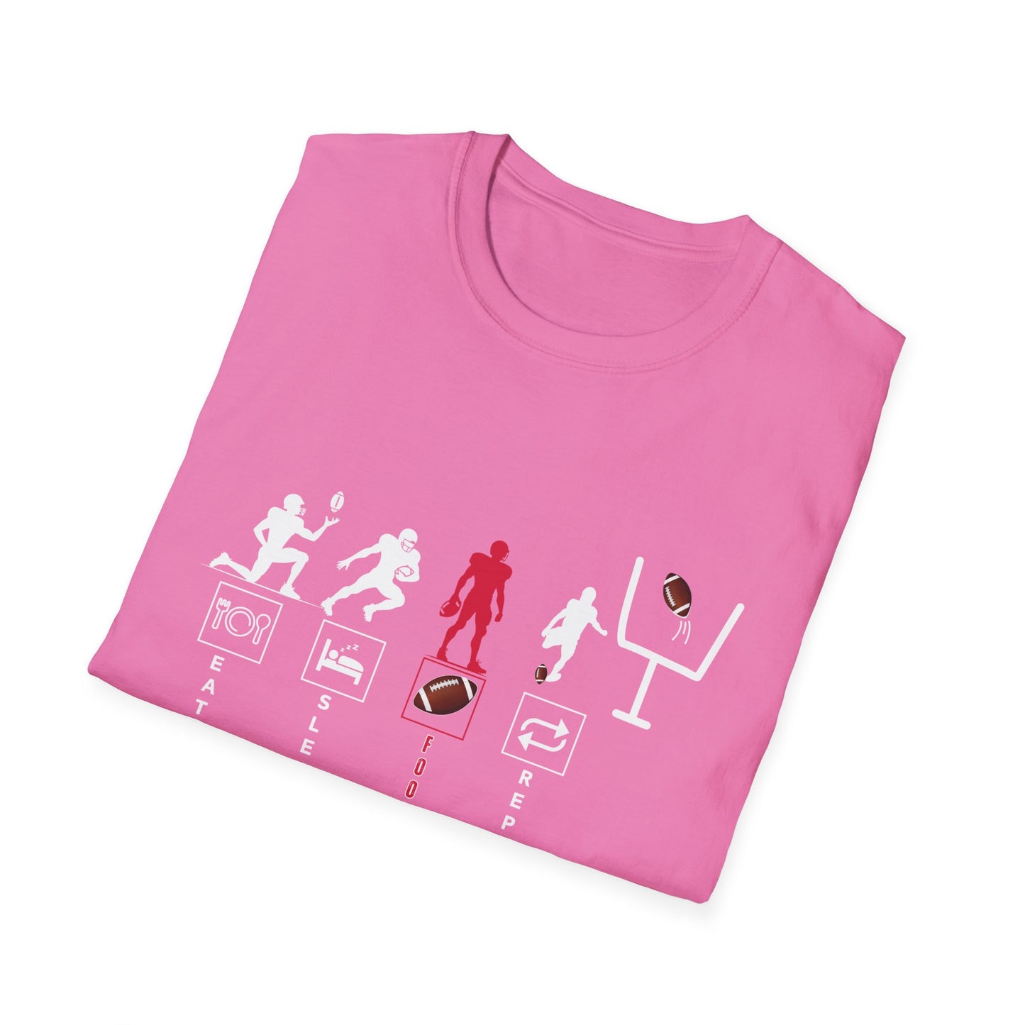 Football Life Unisex T-Shirt - Eat, Sleep, Football, Repeat