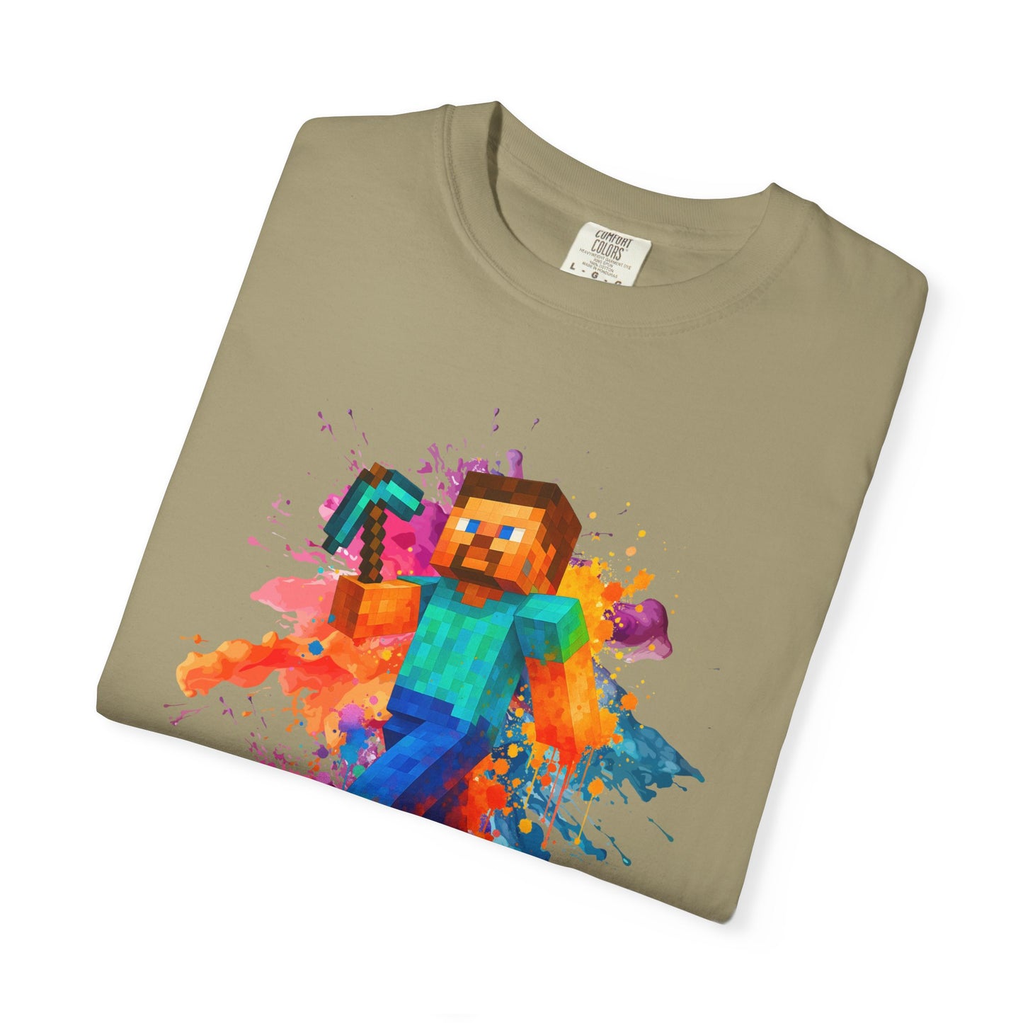 Colorful Gamer T-Shirt - Back to Different Minecraft Design