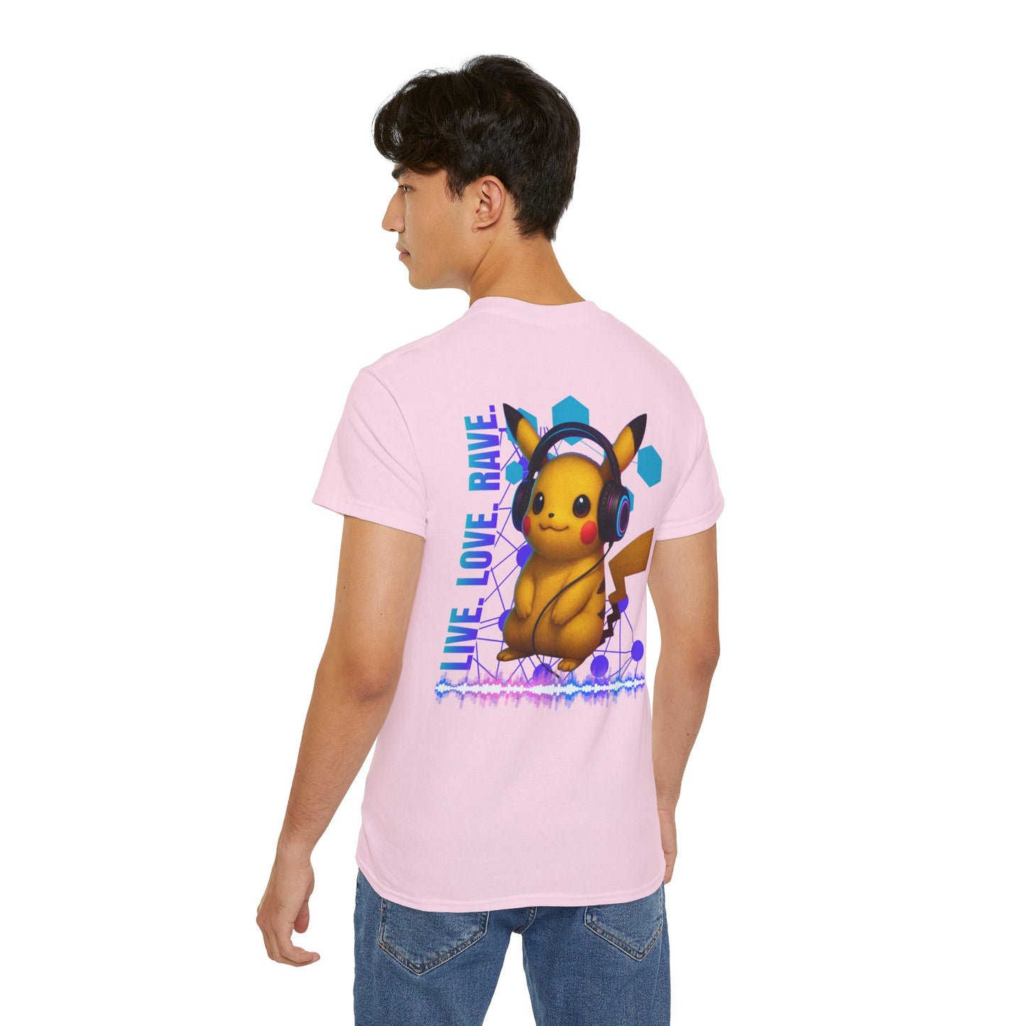 Rave T-Shirt, Fun Music Shirt, Live Love Rave - Techno - Pokemon