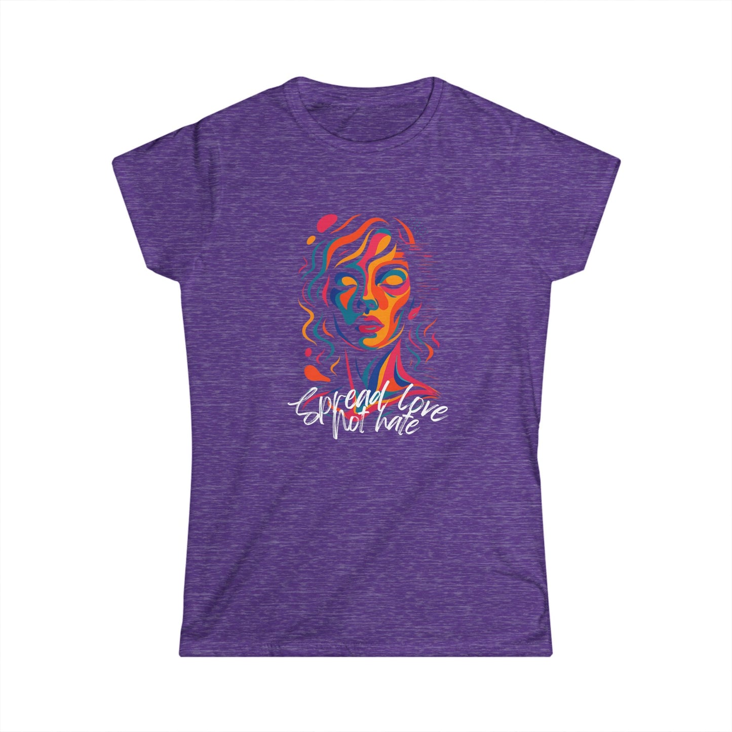 Spread love not hate Artistic T Shirt Colorful Abstract Design