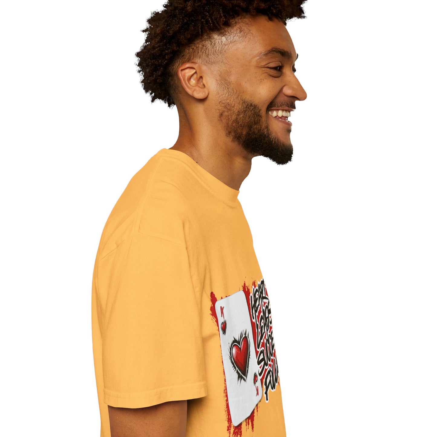 Heart Leads Success Unisex Heavy Cotton Tee | Graphic Tee | Casual Wear | Gift for Gamers | Inspirational Fashion | Streetwear