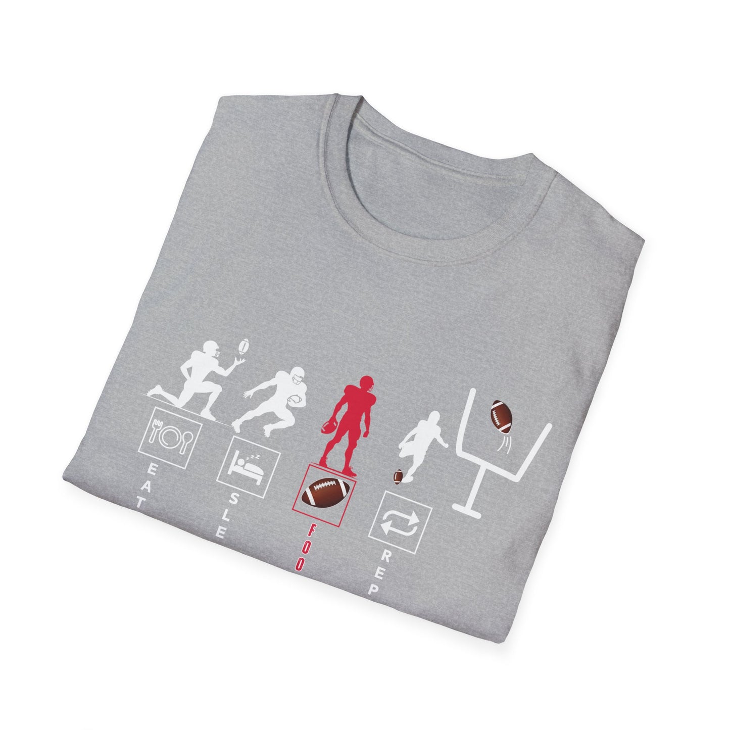 Football Life Unisex T-Shirt - Eat, Sleep, Football, Repeat