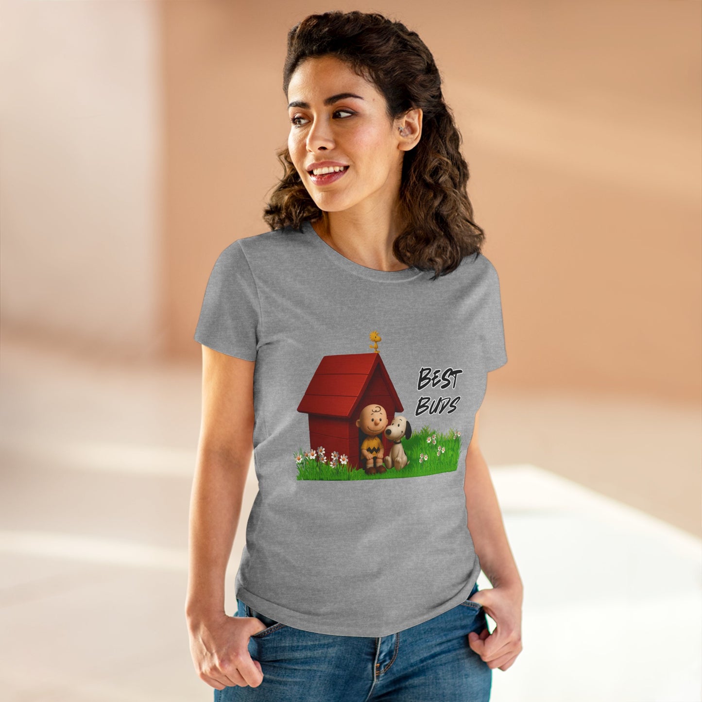 Best Buds - Snoopy - Women's Cotton Tee