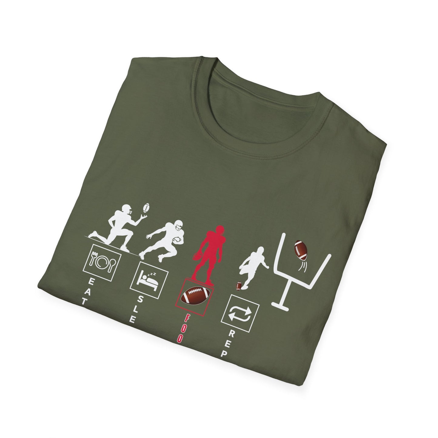 Football Life Unisex T-Shirt - Eat, Sleep, Football, Repeat