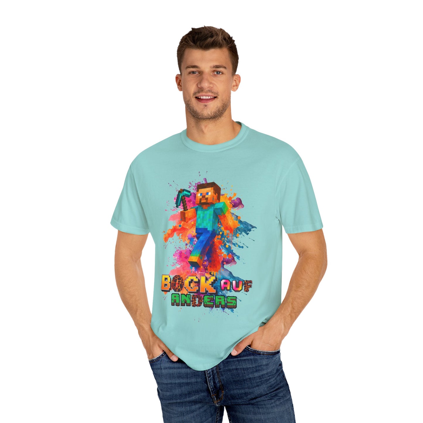 Colorful Gamer T-Shirt - Back to Different Minecraft Design