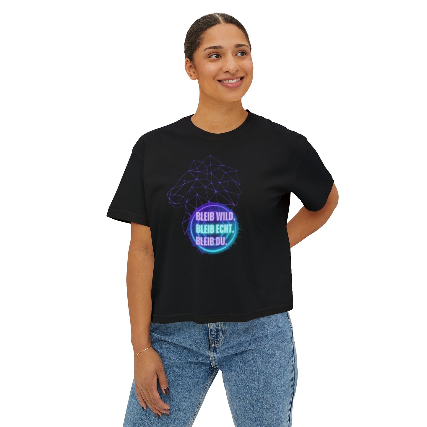 Wild Spirit Women's Boxy Tee | Motivational Graphic Top | Casual Wear, Gift for Nature Lovers, Birthday, Inspirational Tees
