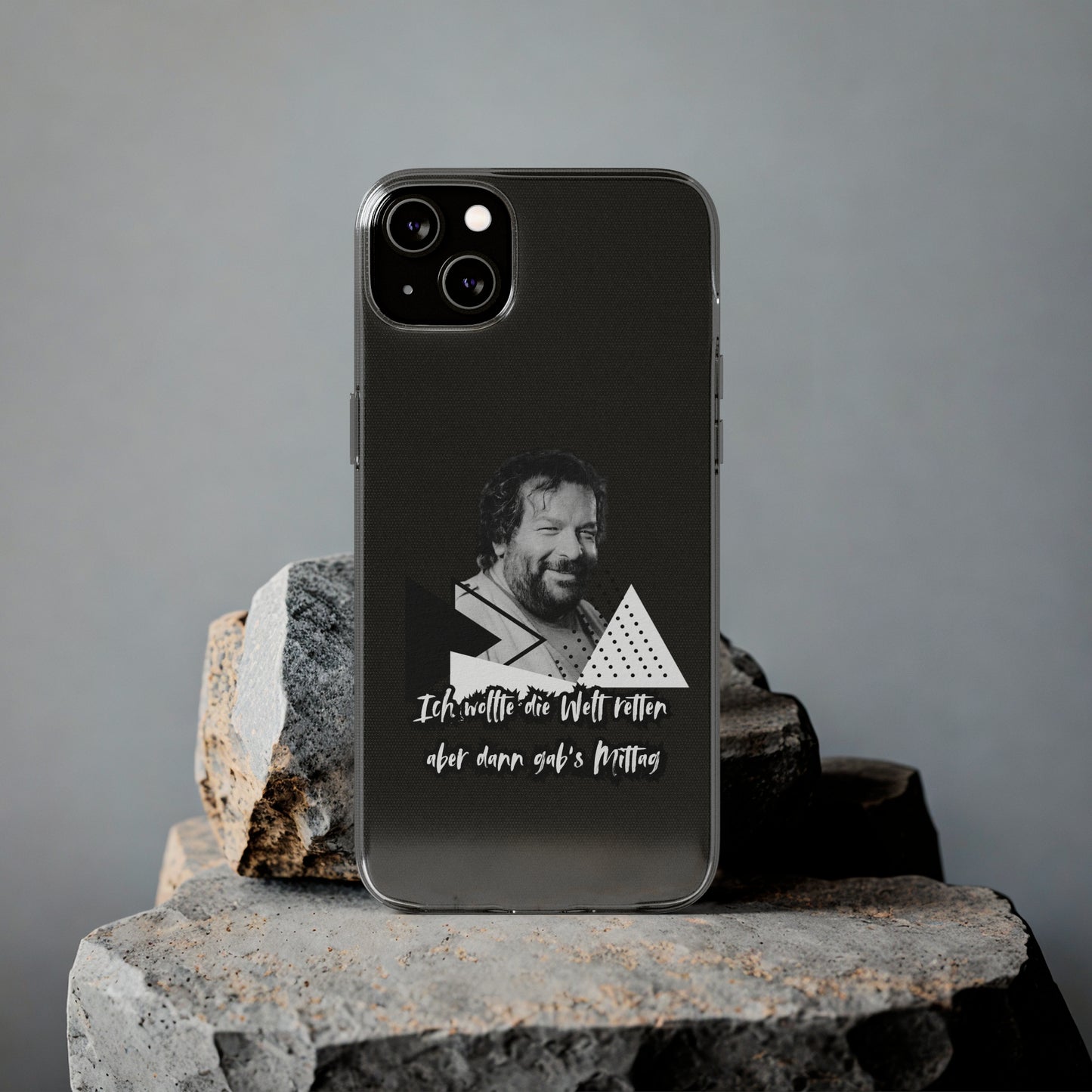 Handyhülle Unique Phone Cover, Ich wollte die Welt retten, dann gabs Mittag
