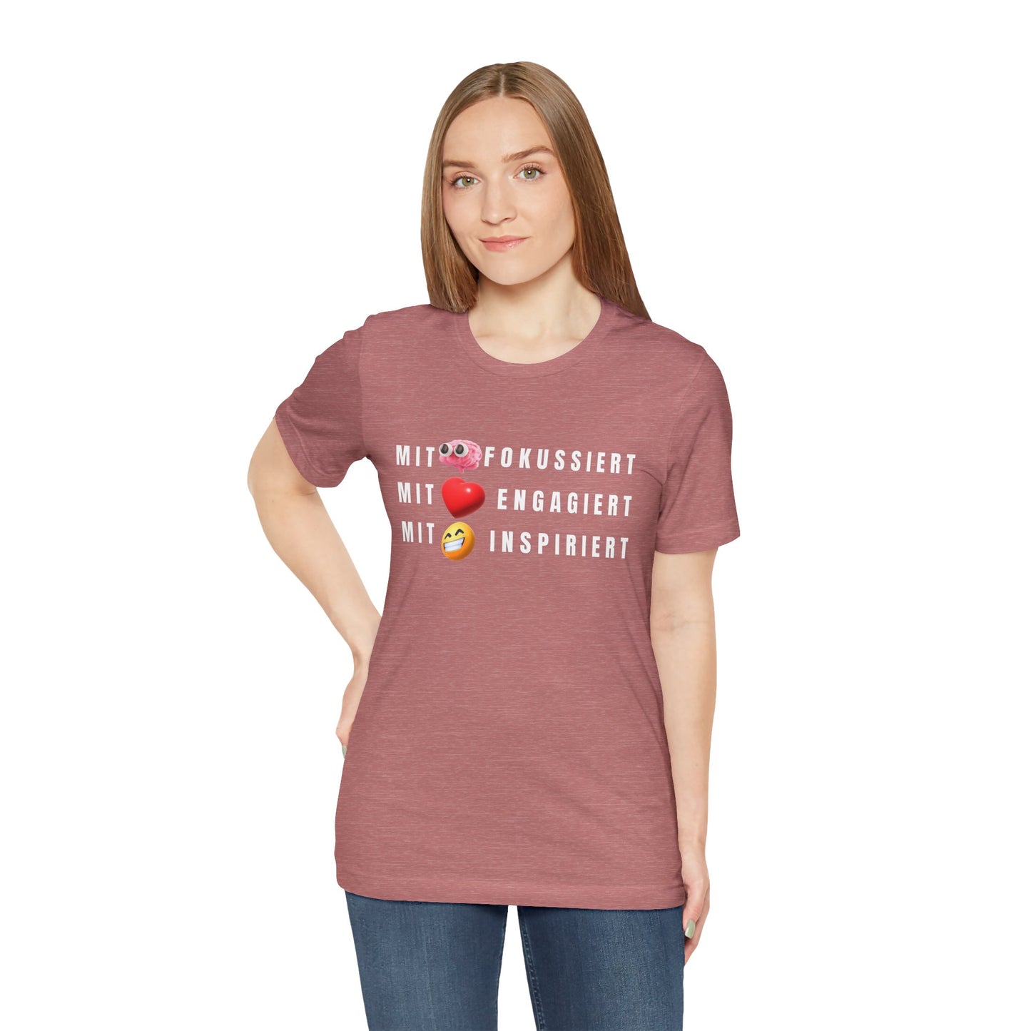Inspirational Emoji T-Shirt Herz - Hirn - Humor - Heart - Mind - Humor