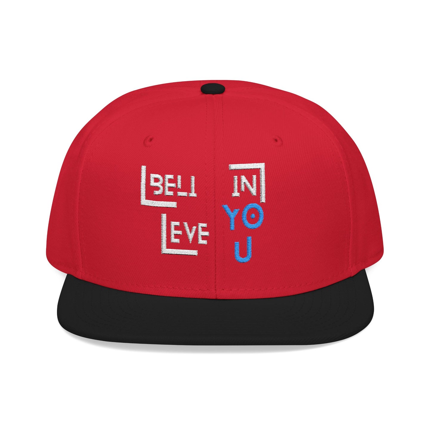 Motivational Snapback Hat - "Believe in You" Embroidery