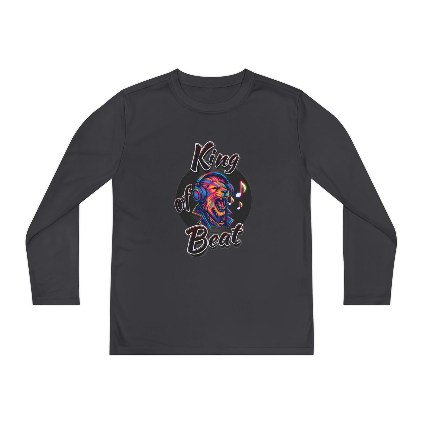 King of Beat Youth Long Sleeve Tee - Perfect for Young Musicians!