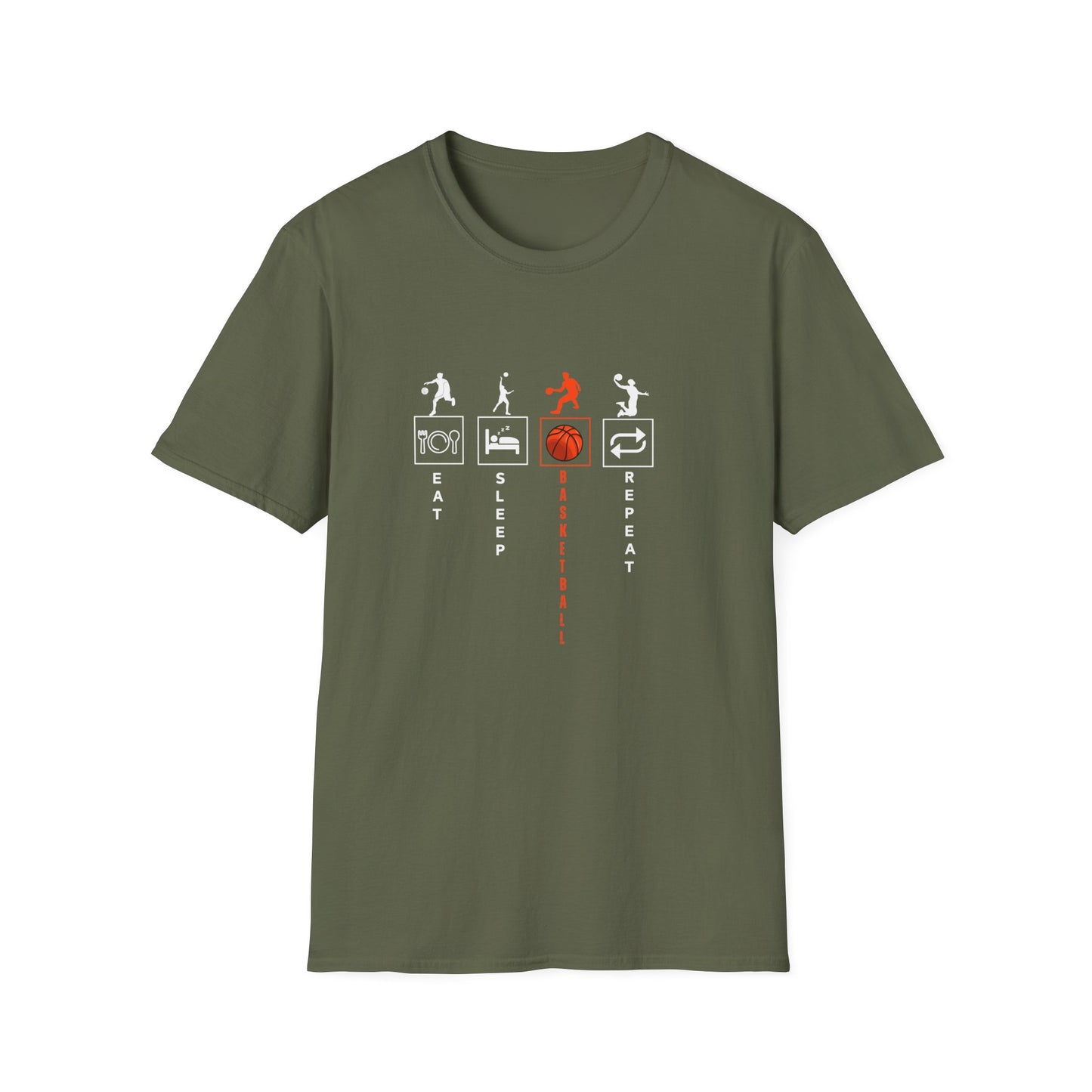 Basketball Life Unisex T-Shirt - Eat, Sleep, Basketball, Repeat
