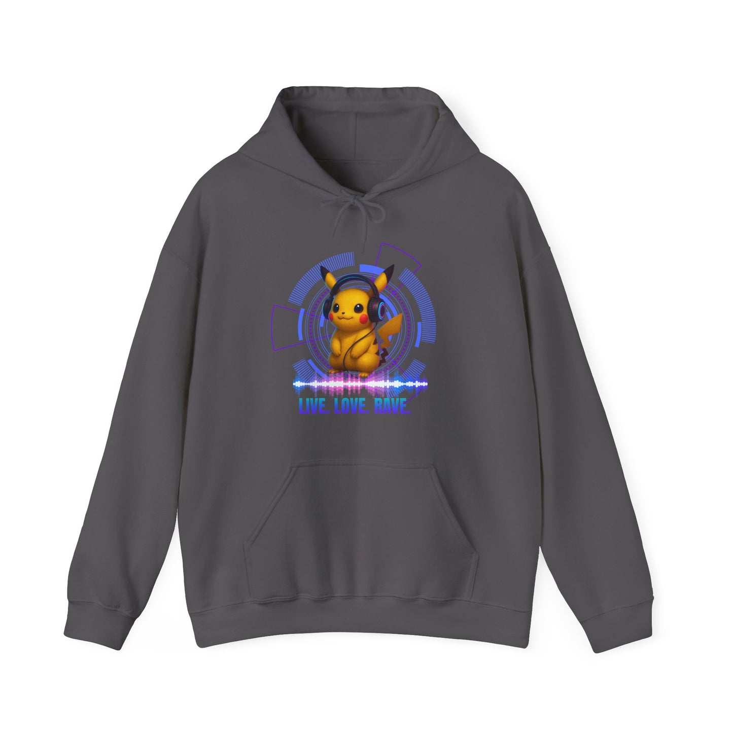 Rave Hoddie, Live Love Rave - Techno - Pokemon