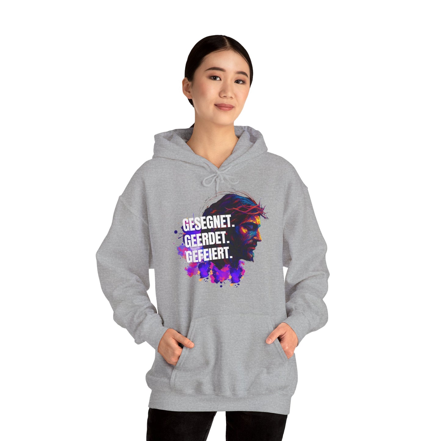 Jesus Colorful - with saying Blessed- Grounded - Celebrated