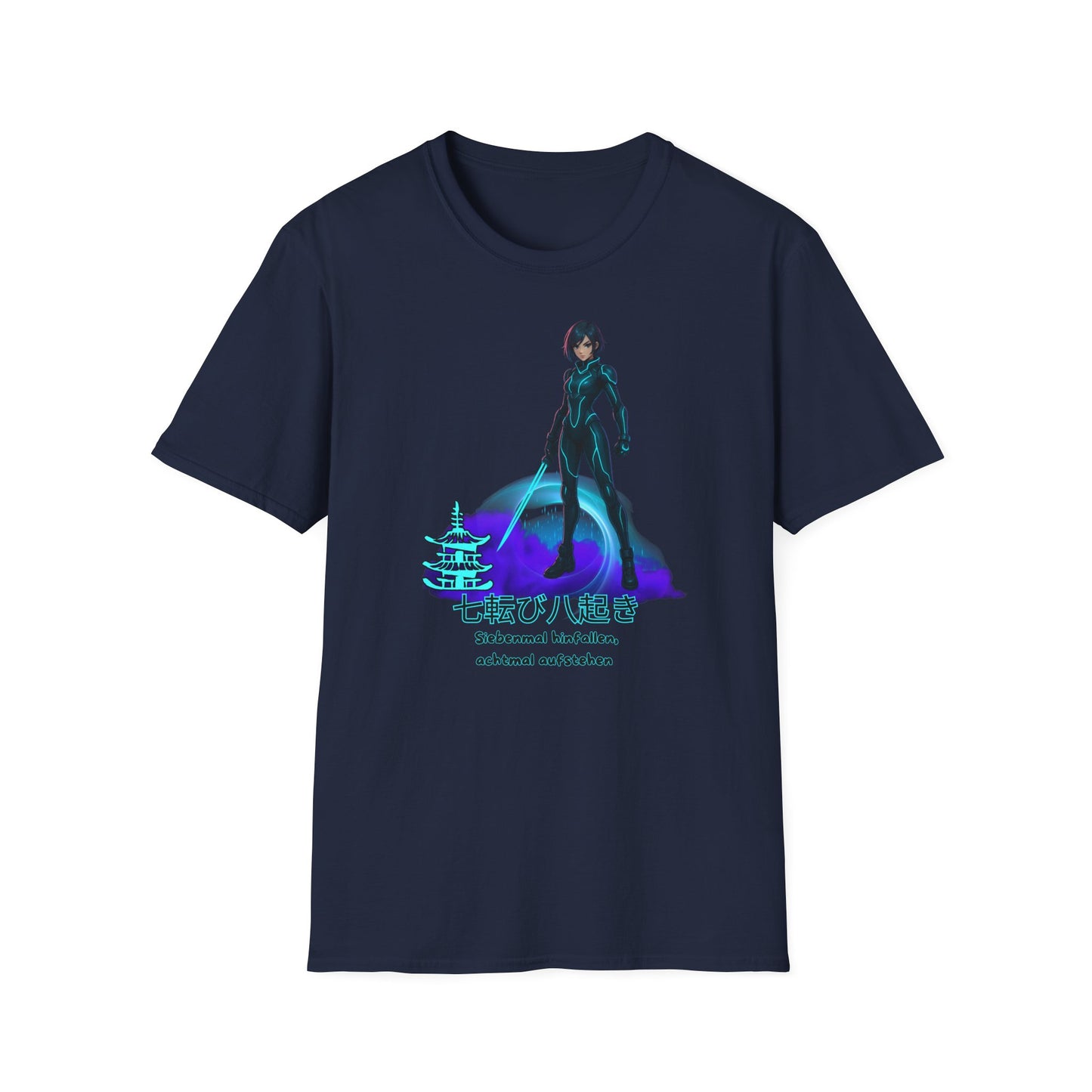 T-Shirt - Anime "siebenmal hinfallen - achtmal aufstehen"