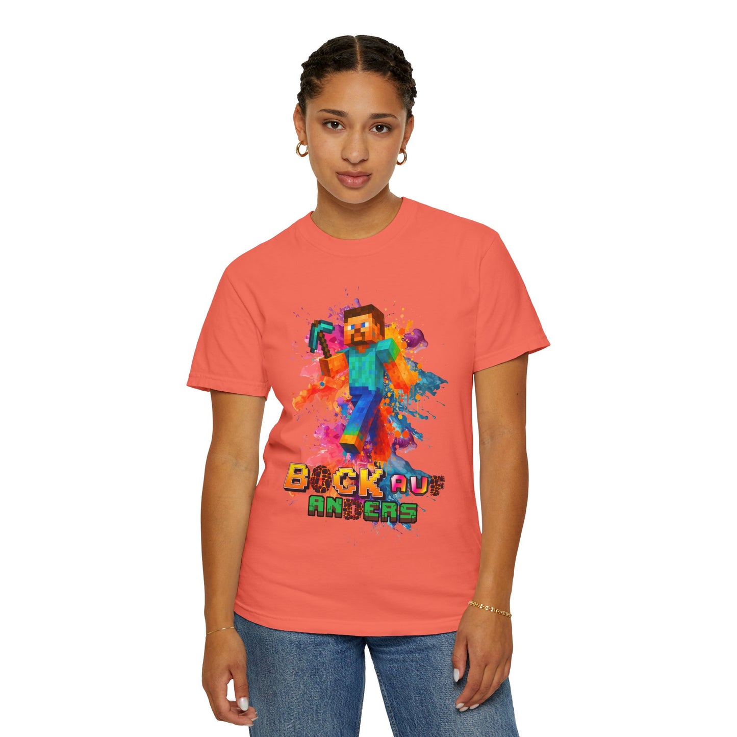Colorful Gamer T-Shirt - Back to Different Minecraft Design