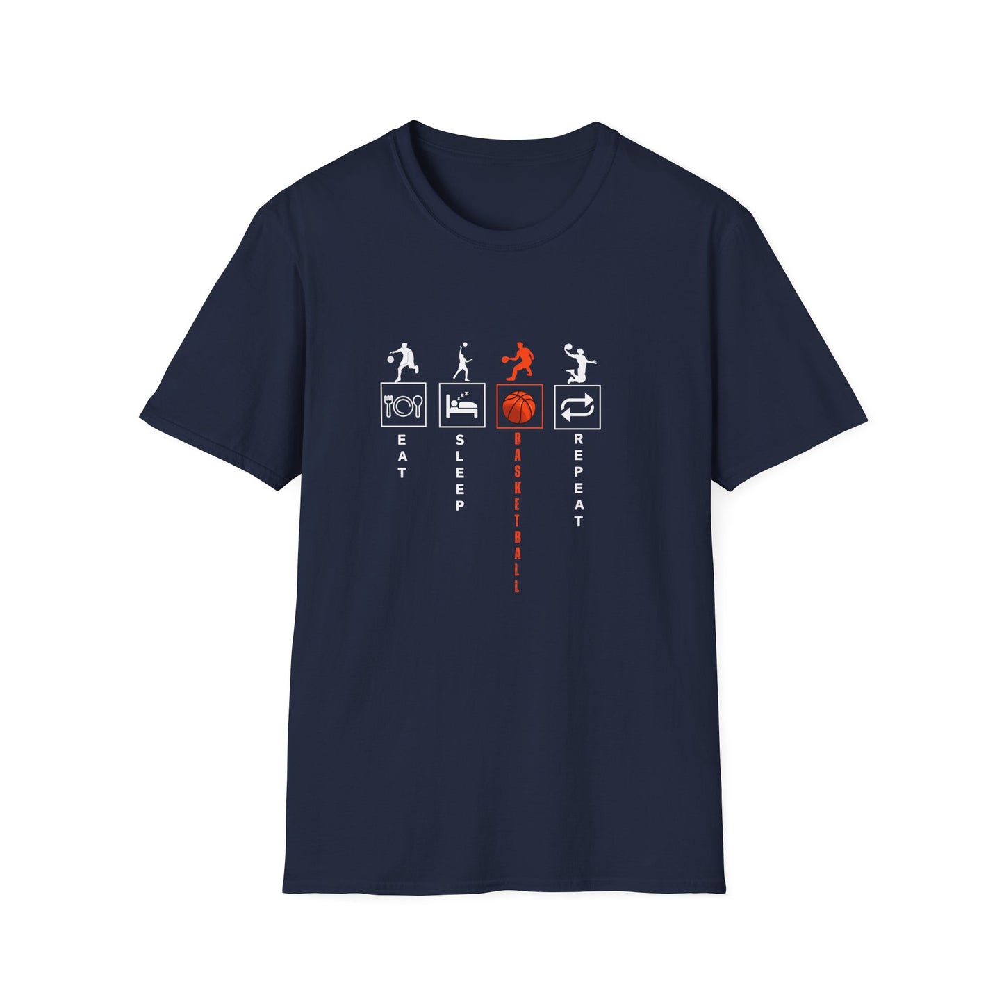 Basketball Life Unisex T-Shirt - Eat, Sleep, Basketball, Repeat