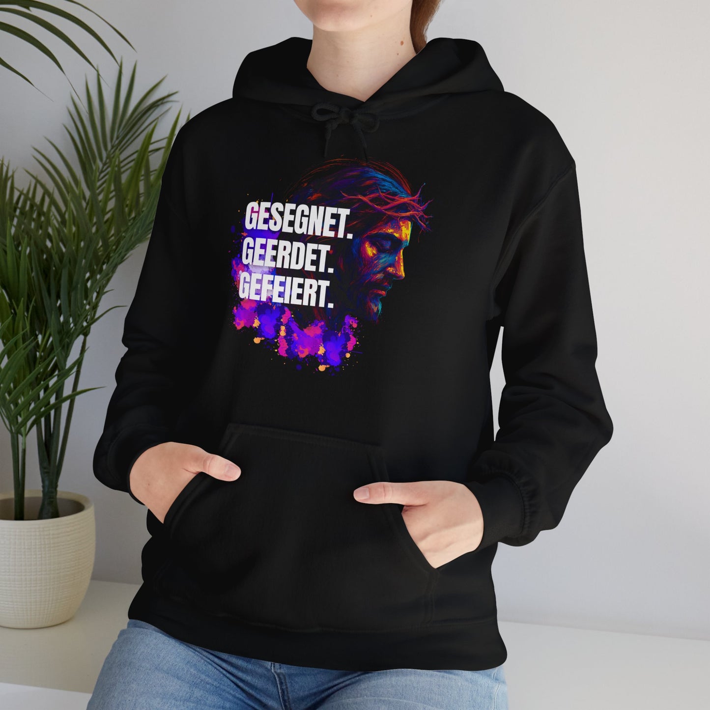 Jesus Colorful - with saying Blessed- Grounded - Celebrated